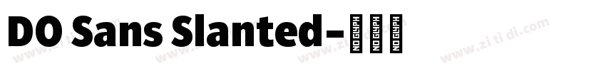 DO Sans Slanted字体转换